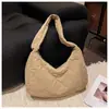 Nuevo Estilo Transfronterizo Otoño/Invierno Marca de Moda Bolsa Grande Plisada Nube Personalidad Nicho Cuadros Bolsa Tote de Gran Capacidad Bolso de Hombro