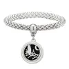 Pulsera Vibratoria de Acero Inoxidable para Aromaterapia Repelente de Mosquitos Árbol de la Vida Caja de Perfume con Aceite Esencial Pulsera Magnético-estrictiva para Parejas