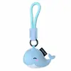 Llavero Colgante Creativo de Delfín de Cuero PU Ballena Pequeña Linda Colgante para Mochila Escolar de Estudiante Regalo Venta al por Mayor