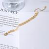 Diseño de Nicho Ins Simple Personalidad Hip-hop Geométrico Cadena de Tarjetas Pulsera Pulsera Decoración Acero de Titanio Oro de 18K Femenino E143