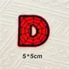 5cmQ Teia de Aranha Gorducha Letra Número Patch de Bordado Autoadesivo Patch Decorativo para Bordado DIY em Diário/Computador Patch de Tecido