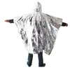 Capa de Chuva de Folha de Alumínio Portátil Sobrevivência ao Ar Livre Prevenção de Hipotermia Proteção contra o Frio Acampamento ao Ar Livre Montanhismo Isolamento de Emergência Capa de Chuva