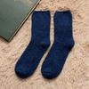 Calcetines para hombre de color sólido, calcetines de media felpa, calcetines para alfombra, calcetines de felpa coral, calcetines gruesos y cálidos de toalla, calcetines para dormir