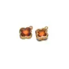 Colgante de Cristal de Vidrio Acero Inoxidable Oro de 18K Colgante de Trébol de Cuatro Hojas Accesorios de Joyería para Collares Pulseras Pendientes