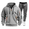 Traje Sudadera Deportiva Transfronterizo Otoño e Invierno 2025 para Hombre con Múltiples Bolsillos y Cremallera Ropa Deportiva Traje Sudadera Ligero