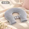 Bolsa de agua caliente en forma de U para compresa caliente en cuello, hombros, cuello y cabeza, fisioterapia, compresa caliente, a prueba de explosiones, engrosada, almohada para colgar en el cuello, botella de agua caliente para llenar