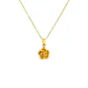 Pendientes de Flor de Rosa para Mujer, Diseño de Nicho, Pendientes de Flor Tridimensionales de Alta Gama, Pendientes y Collares de Acero de Titanio que No se Desvanecen