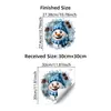 BRUP Calcomanía de Pared Estéreo 3D Navideña Muñeco de Nieve Lindo Rompiendo Pared Patrón Calcomanía Decorativa Autoadhesiva para Pared BR2356C