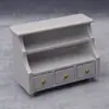 1:12 casa de muñecas casa de muñecas mini muebles accesorios gabinete lateral de baño blanco puro gabinete bajo gabinete de toallas