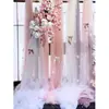 Rosa Flor de Cerezo Rosa Claro Tul Suave Drapeado Cascada de Fondo para Recepción de Boda Cortina en Cascada Decoración de Espacio Privado de Salón de Belleza