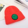 Sombrero de Bebé Otoño e Invierno Nuevo Color Sólido Sombrero Tejido Niños y Niñas Color Caramelo Gorro Cálido de Línea Gruesa Gorro Grueso Tipo Pulóver Moderno