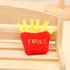 Lindo Perrito de Papas Fritas Colgante de Peluche Muñeco DIY Llavero Decoración para Bolsa de Zapatos Juguete Accesorio de Regalo Material