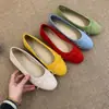 Encuentro Primerizo Temporada Bailarinas Suaves 2026 Primavera Dulce Francesa Hada Dulce Lazo Punta Redonda Zapatos Planos Bajos