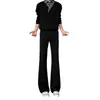 Tendencia Otoño 2026 Pantalones de Traje de Caída Simple para Hombre High Street Americano Color Sólido Sin Planchar Tacto de Alta Gama Pantalones Largos de Microcampana
