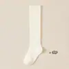 Calcetines Altos para Niños Sin Costuras Calcetines de Uniforme Estudiantil Calcetines para Niños Gris Oscuro Blanco Calcetines Altos hasta la Rodilla para Niñas