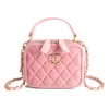 Mini Bolso de Mano Estilo Chanel con Costura de Diamantes para Mujer, Lujo de Nicho Terciopelo Transfronterizo Caja Alta Gama para Niños Bolso Cruzado
