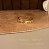 Anillo de Zirconia Trigo Dorado para Mujer Diseño de Nicho Lujo Ligero Sensación de Alta Gama Anillo para Dedo Índice Abierto Ajustable Conjunto Apilable Accesorios