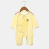 Mono fino de verano nuevo para recién nacido, ropa de bebé clase A, 0-3 meses, algodón suave de verano, ropa de mariposa, mameluco para bebé