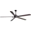 Ventilador de Techo Colgante Grande de 72 Pulgadas con Luz Alimentado por Viento para Uso Industrial, Comercial y Doméstico, Ventilador de Sala de Estar, Ventilador de Techo Grande Retro