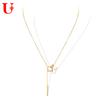 Suministro transfronterizo de collares de accesorios chapados en oro de verano que no se desvanecen, nicho femenino, estilo ins, fábrica de fuentes de joyería de alta gama