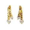Pendientes de Plata de Ley S925 con Circonita Super Brillante Chapados en Oro de 18K Versátiles y Elegantes Plata Pura Exquisitos Ins Clips para Oreja Venta al por Mayor de Fábrica