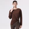 Ropa de Yoga para Otoño e Invierno Blusas para Mujer de Manga Larga Secado Rápido Deportivas Holgadas Fitness Pilates Ropa de Entrenamiento Transfronteriza Nuevo Estilo