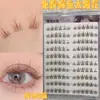 Diez filas de pestañas postizas de girasol nuevas marrones sin pegamento para principiantes, perezosas, simulación natural, segmentadas, efecto madre, autoadhesivas