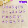 Parches bordados de letras en inglés, estilo retro, minimalista, color morado. Bricolaje para decorar cuadernos, computadoras, teléfonos y ropa