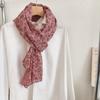 Pañuelo Cuadrado Vintage de Algodón y Lino con Estampado Floral Pañuelo de Seda para Mujer Primavera Otoño Verano Moda Corea del Sur Pañuelo Pequeño Versátil Pañuelo para la Cabeza Protección para el Cuello a Prueba de Viento