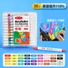 Caneta Marcadora Acrílica à Base de Água Noya Haste Redonda Personalizada Ponta Dupla Caneta Aquarela à Prova d'Água Conjunto de Pincéis de Pintura com Ponta Macia para Crianças