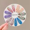 Pinzas de Colores Ovaladas para el Cabello de Niñas, Pinzas BB para Flequillo y Cabello Fino, Pinzas para el Pelo de Bebé Lindas de Cuadros de Gota de Agua