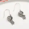 Bolsa de monedas de campana de plata de ley Colgante de cerradura Ruyi Pendientes de cerradura plateada antiguos retro Colgante DIY