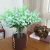 Simulación de orquídea lirio campanilla flor sosteniendo fotos de boda decoración para mesa de centro de hogar, dormitorio, sala de modelos, flores falsas