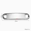 Colgante de Acero Inoxidable Caliente Curvado de Marca Rectangular con Doble Agujero para Conexión de Pulsera Curva DIY Accesorios de Joyería