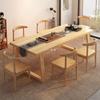 Nova Mesa de Chá Estilo Chinês e Cadeira Combinação Doméstica de Madeira Maciça Mesa de Negociação de Perna Mesa de Café Escritório Uma Mesa Cinco Cadeiras Mesa de Chá Kung Fu