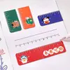 Regla Marcador Magnético Plegable Dibujos Animados Lindos Estudiante Regla de Medición Papelería Creativa Colorida Clip Plegable Multifuncional para Páginas