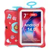 Tableta de Aprendizaje Android de 7 pulgadas con Funda Protectora de Silicona, Máquina de Juguetes Inteligente, Tableta para Estudiantes y Niños