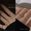 Anel de Coração Shining Brick High-end Design de Nicho Feminino Luxo Acessível Simples Versátil Estilo Frio Abertura Ajustável Anel de Dedo Indicador