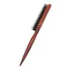 Peine de Belleza para Peinar, Peine para Peinado de Maquillaje de Noche, Peine de Cola Puntiaguda, Peine para Envolver el Cabello, Cepillo Rizador de Cerdas de Jabalí, Peine Esponjoso de Tres Filas