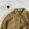 Camisa de cuadros para niño, manga larga, algodón puro, ligera, elegante, nuevo modelo primavera 2026, versátil y suave, apta para niñas