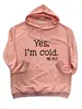 Amazon Cross-Border Sim Estou com Frio Eu Carta Casual Moletom com Capuz Solto Camisa de Manga Longa em Estoque