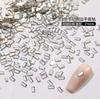 Arte de uñas taladro especial con forma de fondo plano nuevo k9 imitación corte huazi taladro de uñas diamante ojo de caballo blanco joyería al por mayor