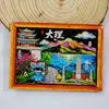 Serie YunnanAtracciones Culturales y Creativas ÚnicasXishuangbannaCiudad TurísticaSouvenirImanes de Refrigerador de Madera