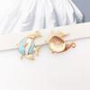 1 Colgante de Esmalte de Aleación Azul Lago Planeta Caracola Unicornio Lazo Pulsera Collar DIY Accesorios Zhongcheng