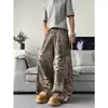 Jeans Scimitar con Estampado de Leopardo Moteado Impresos en 3D para Hombre, Diseño de Calle Alto Americano de Verano, Pantalones Casuales Sueltos de Pierna Ancha