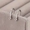 Novos Mini Brincos de Gancho Pequenos com Zircônia Cúbica e Pedra Única Versáteis para o Dia a Dia, Viagens, Temperamento Exquisito Simples, Sensação Nicho de Alto Padrão