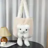 Bolso Tote de Lana de Cordero Sintética para Mujer 26 Nuevo Estilo Moderno Simple Bolso de Hombro Bolso de Hombro de Terciopelo de Lana Sintética