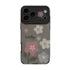 Lanyard de flores pintura al óleo adecuado para funda de teléfono Apple 18pm iphone17 ventana grande 16 silicona 14 retro 15 femenino