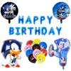 Nuevo globo de aluminio de caricatura de Sonic the Hedgehog fiesta de cumpleaños sonido Chico Modelado traje infantil al por mayor
