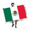 Tamanho do pé por atacado 3 * 5 pés 90 * 150 cm bandeira mexicana suporte de bandeira de poliéster